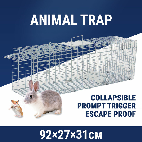 Extra Large Humane Animal Cage Trap Live Catch Possum Rabbit Cat Rat Fox Koala