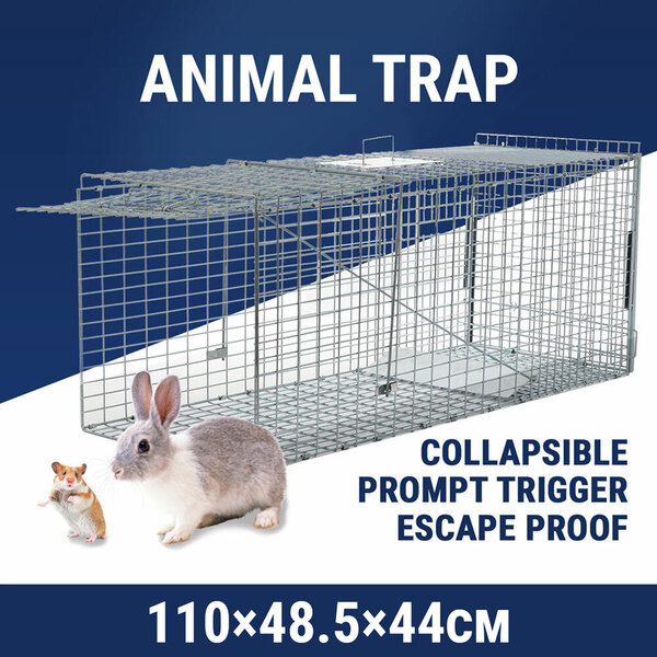 XXL Large Humane Animal Cage Trap Live Catch Possum Rabbit Cat Rat Fox Koala