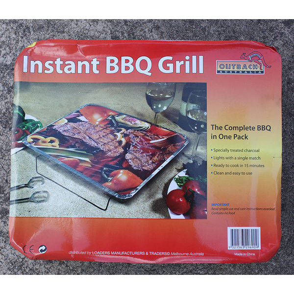 BBQ Grill Disposable Instant Charcoal Portable Camping Emergency Survival Cook
