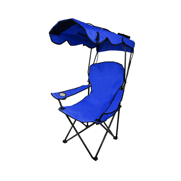 Canopy Chair Foldable W/ Sun Shade Beach Outdoor Camping Folding Fishing [COLOUR: Blue]