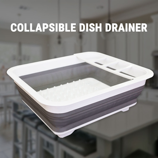 Collapsible Dish Drainer Rack Drying Cutlery Dryer Strainer Kitchen Utensils