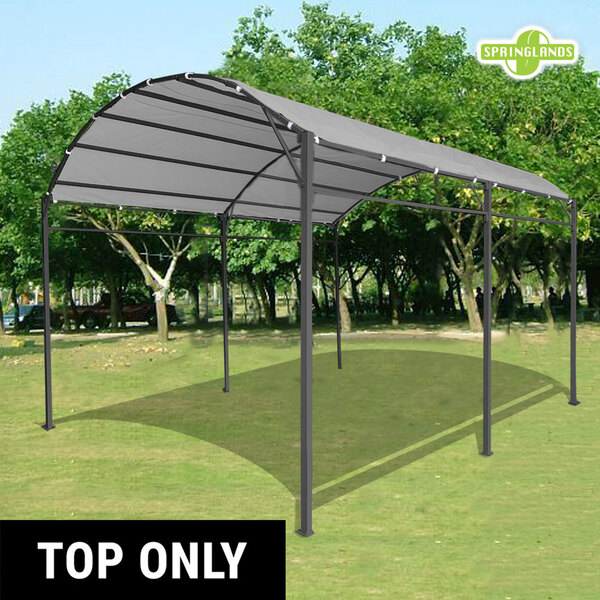 Fabric Top Replacement Gazebo Marquee Carport Shade Shelter 3x4m Waterproof Grey
