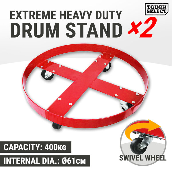 Drum Dolly 55 Gallon Stand Wheel Trolley 400KG Extreme Heavy Duty Swivel Red