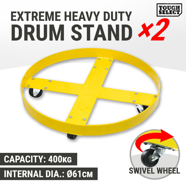 2PCS Drum Dolly 55 Gallon Stand Wheel Trolley 400KG Extreme Heavy Duty Swivel