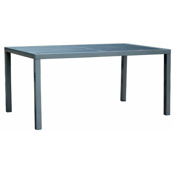 Dining Table Aluminium Frame w/ Wooden Slat 2.4M, Garden Outdoor Furniture