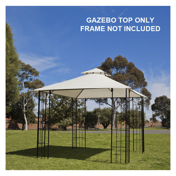 Gazebo Fabric Top ONLY 3x3m, Replacement for Outdoor Marquee Sunshade Gazebo