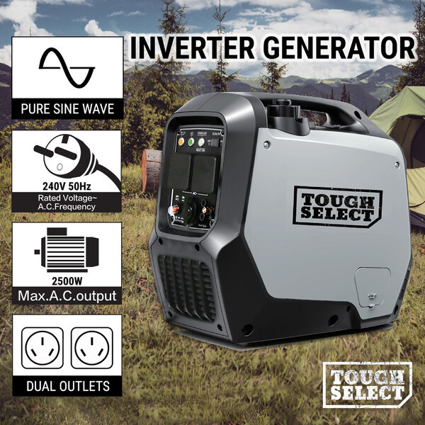 Inverter Generator Pure Sine Wave 2.5KW Max 2KW Rated  Portable Camping Petrol