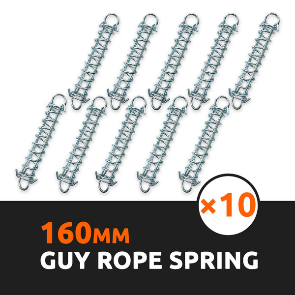 10x Guy Rope Trace Spring 160mm For Tent Tarp Line Camping Gazebo Caravan Awning