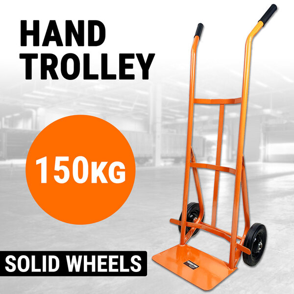 150KG Hand Trolley Truck Transport Platform Courier Plate Cart Solid Wheels