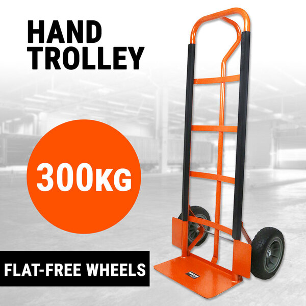 300KG Hand Trolley Heavy Duty Transport Platform Courier Plate Truck Cart