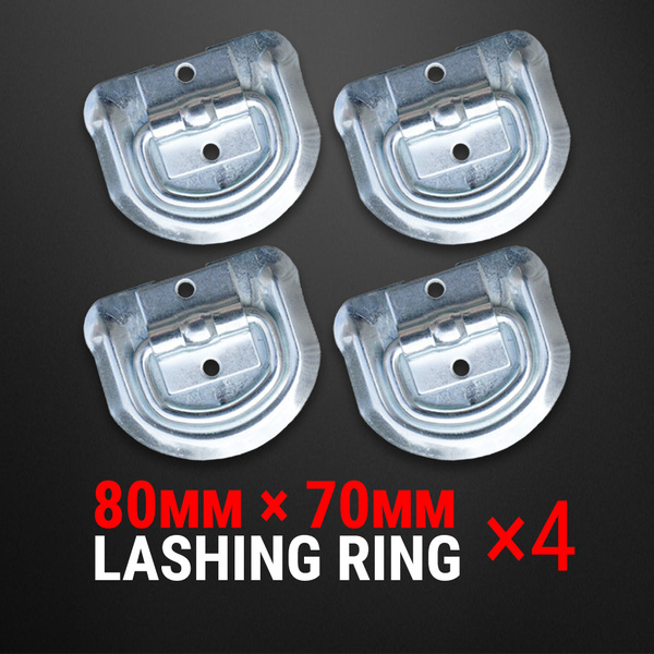 4 Pcs Lashing D Ring Zinc Plated Rope Ring Tie Down Anchor Trailer UTE
