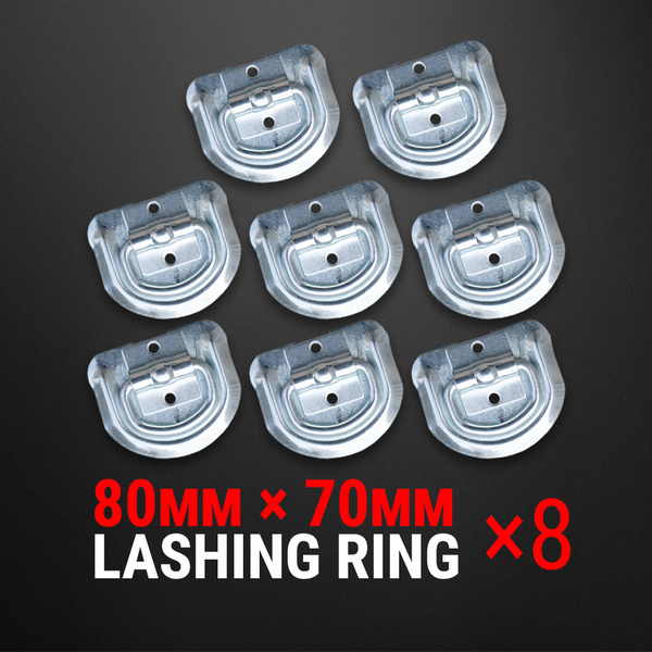 8 Pcs Lashing D Ring Zinc Plated Rope Ring Tie Down Anchor Trailer UTE