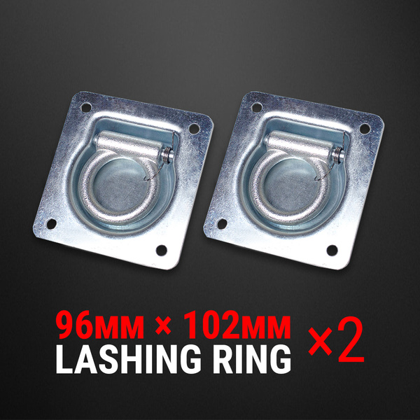 2 Pcs Lashing Ring Zinc Plated Recessed Tie Down Point Anchor Trailer UTE
