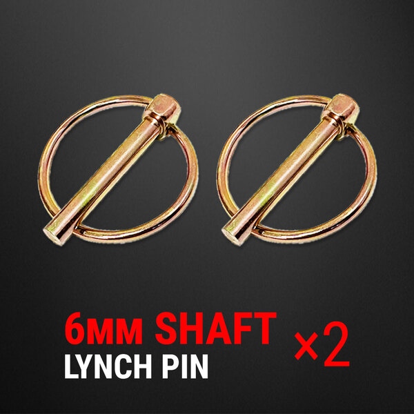 2PCS Lynch Pin Locking Hitch 6MM Tractor Tow Linch Implement Trailer Caravan