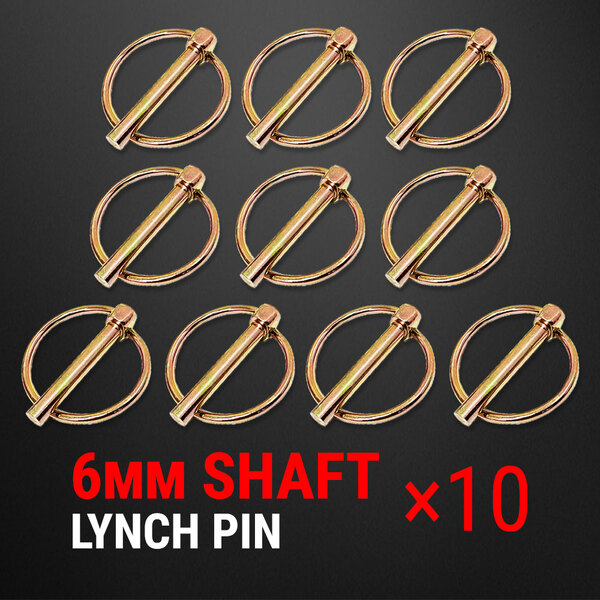 10PCS Lynch Pin Locking Hitch 6MM Tractor Tow Linch Implement Trailer Caravan