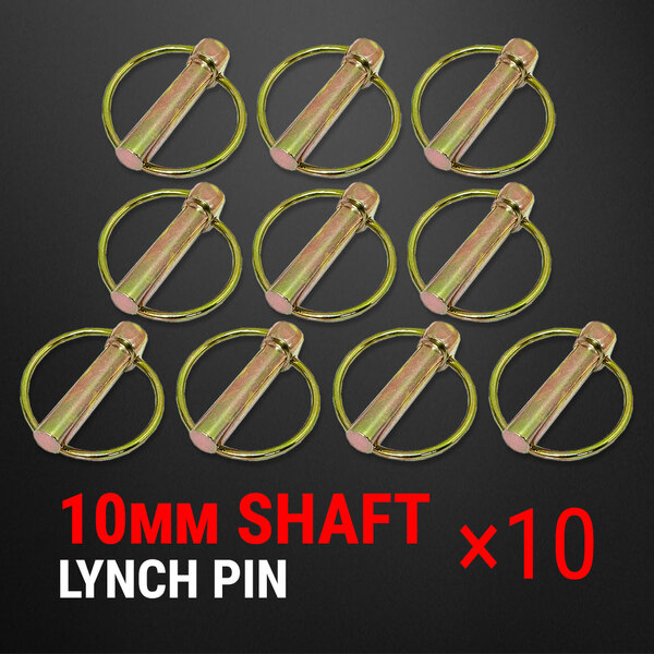 10PCS Lynch Pin Locking Hitch 10MM Tractor Tow Linch Implement Trailer Caravan
