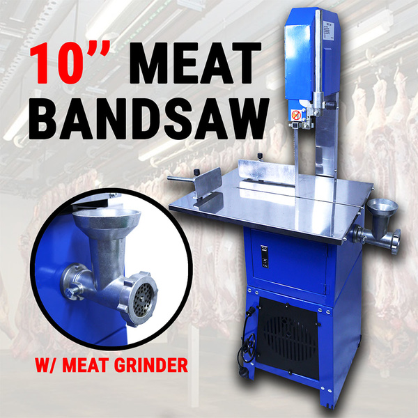 Meatsaw Electric Bandsaw w/ Mincer Meat Saw Cutting Meat Mincer Sausage Grinder