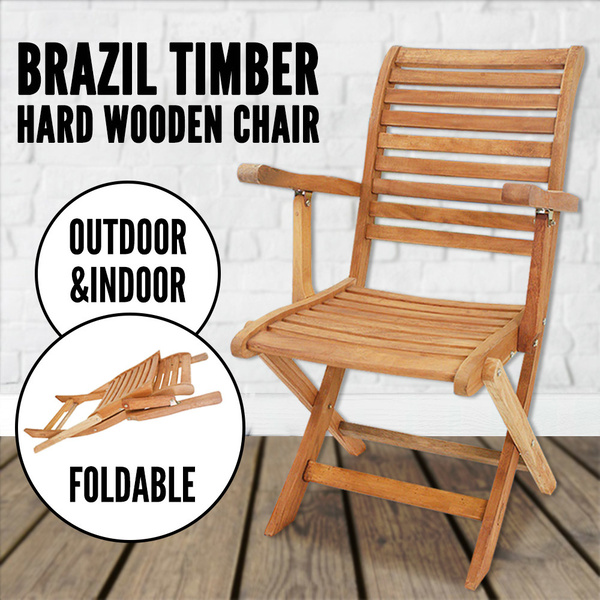 Outdoor Wooden Timber Chair Foldable, Outdoor Timber Furniture Oil