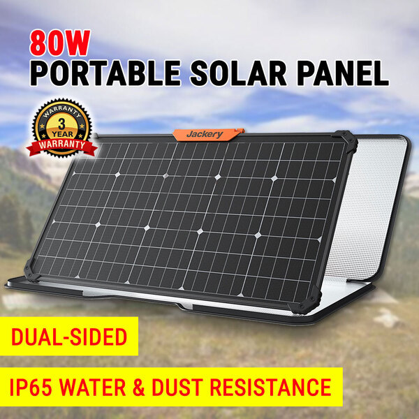 Jackery Solar Panel 80W Caravan Camping Home Battery Charging Power Portable