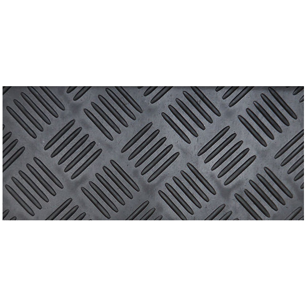 Rubber Mat Checker Plate 6mm x 1.2m (W) x 10m (L),Floor Matting Sheet Flooring
