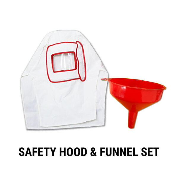 Sandblaster Hood & Funnel Set Safety Blast Cap Anti Dust Protector Helmet Refill