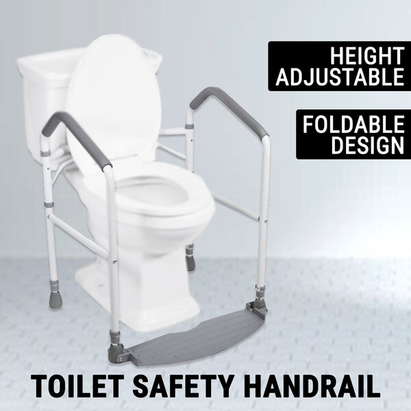 Factory Seconds, Toilet Safety Handrail Frame Rail Bathroom Foldable Elderly Aid
