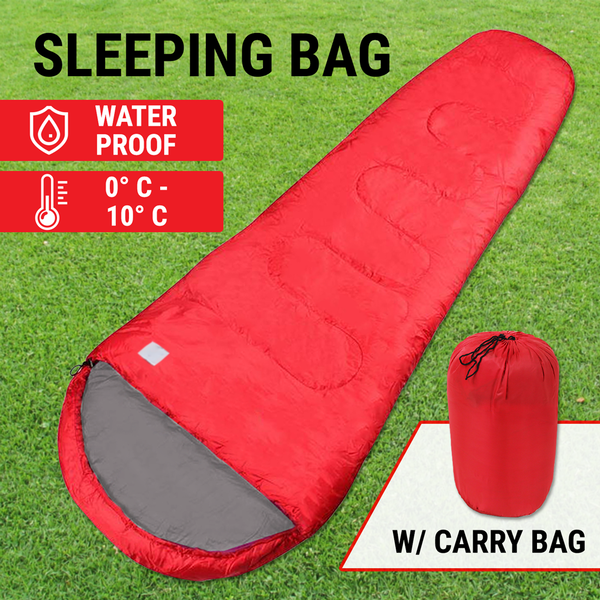 Camping Sleeping Bag W/ Carry Bag Tent Hiking Thermal Winter Survival Emergency