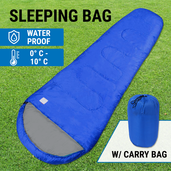 Camping Sleeping Bag W/ Carry Bag Tent Hiking Emergency Thermal Winter Survival