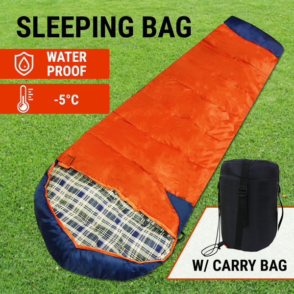 Camping Sleeping Bag Tent Hiking W/ Carry Bag Thermal Emergency Survival Outdoor