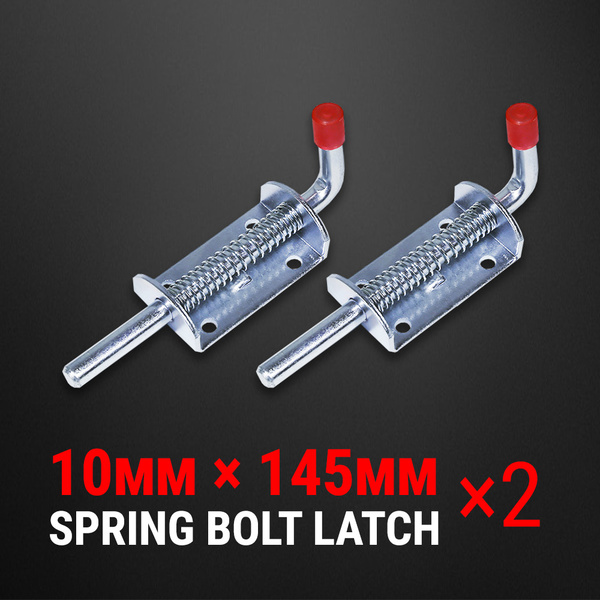 2× Spring Bolt Latch Catch Zinc Plate Trailer Track Float Railing Tail Gate UTE