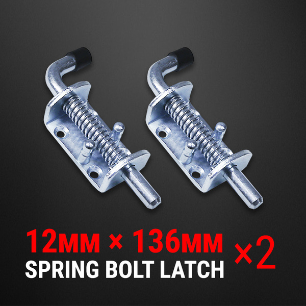 2× Spring Bolt Latch Catch Zinc Plate Trailer Track Float UTE Railing Tail Gate