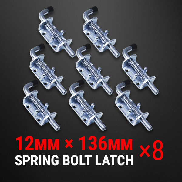 8× Spring Bolt Latch Catch Zinc Plate Trailer Track Float UTE Railing Tail Gate