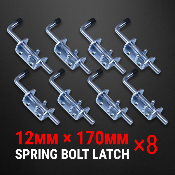 8× Spring Bolt Latch Catch Zinc Plate Trailer Track Float Railing Tail Gate UTE