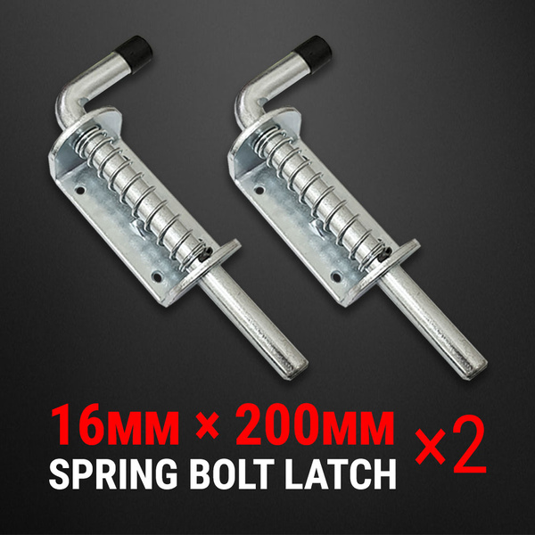 2 × Spring Bolt Latch Trailer Catch Zinc Plate Track Float Railing Tail Gate UTE