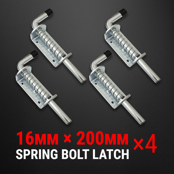 4 × Spring Bolt Latch Trailer Catch Zinc Plate Track Float Railing Tail Gate UTE