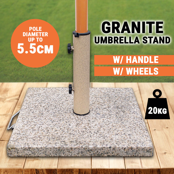 Granite Umbrella Stand Parasol Base Standing Outdoor Holder Garden Market Patio