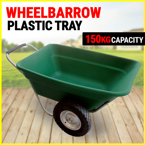 Wheel Barrow 150L Capacity 150kg, Trailer Dump Cart Garden Outdoor