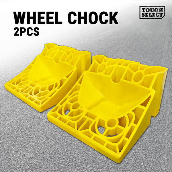 2PCS Safety Wheel Chocks Tough Stops Car Trailer Boat Caravan Stopper Camp Chock