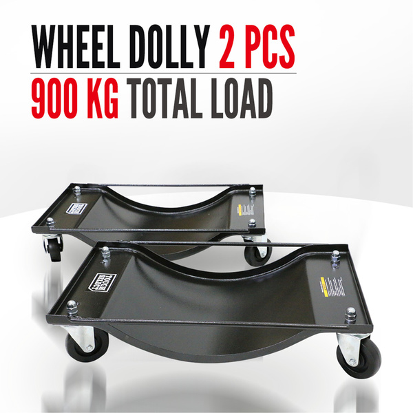 Wheel Dolly 2 Pcs, PU Castors Vehicle Positioning Jack 900 kg Car Dollies Mover